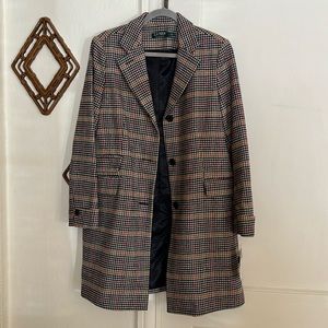 NWT ralph lauren plaid wool coat never worn